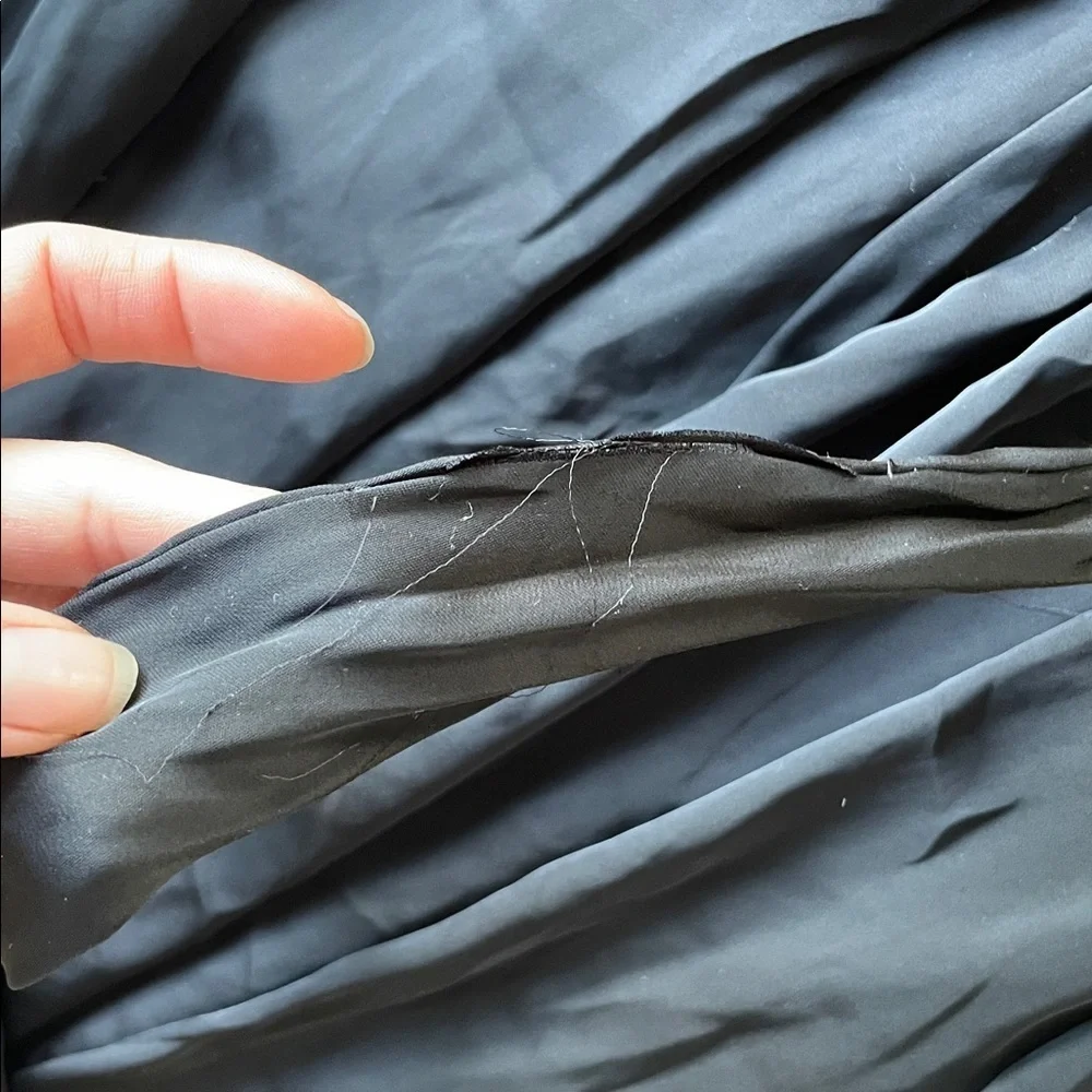 Gap Maternity Elegant Black Satin Wrap Dress